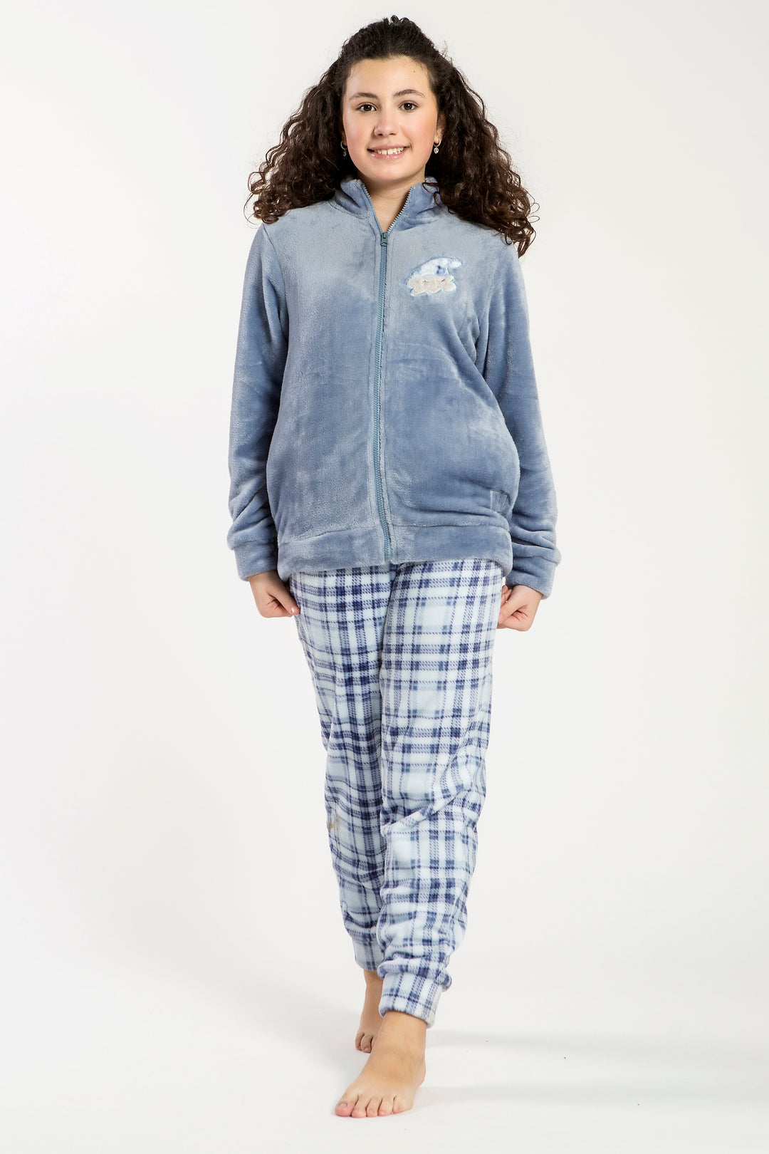 Pigiama Bimba Flannel Aperto C/Zip Ines