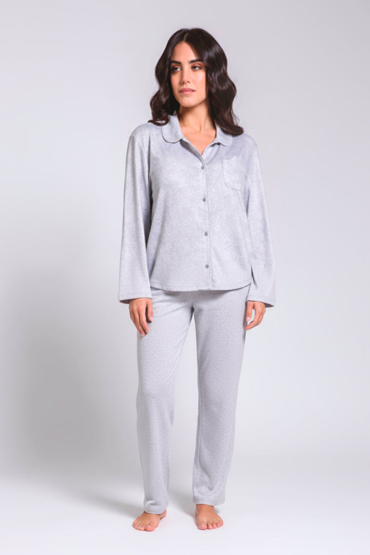 Pigiama donna aperto DEMET MILK SILK