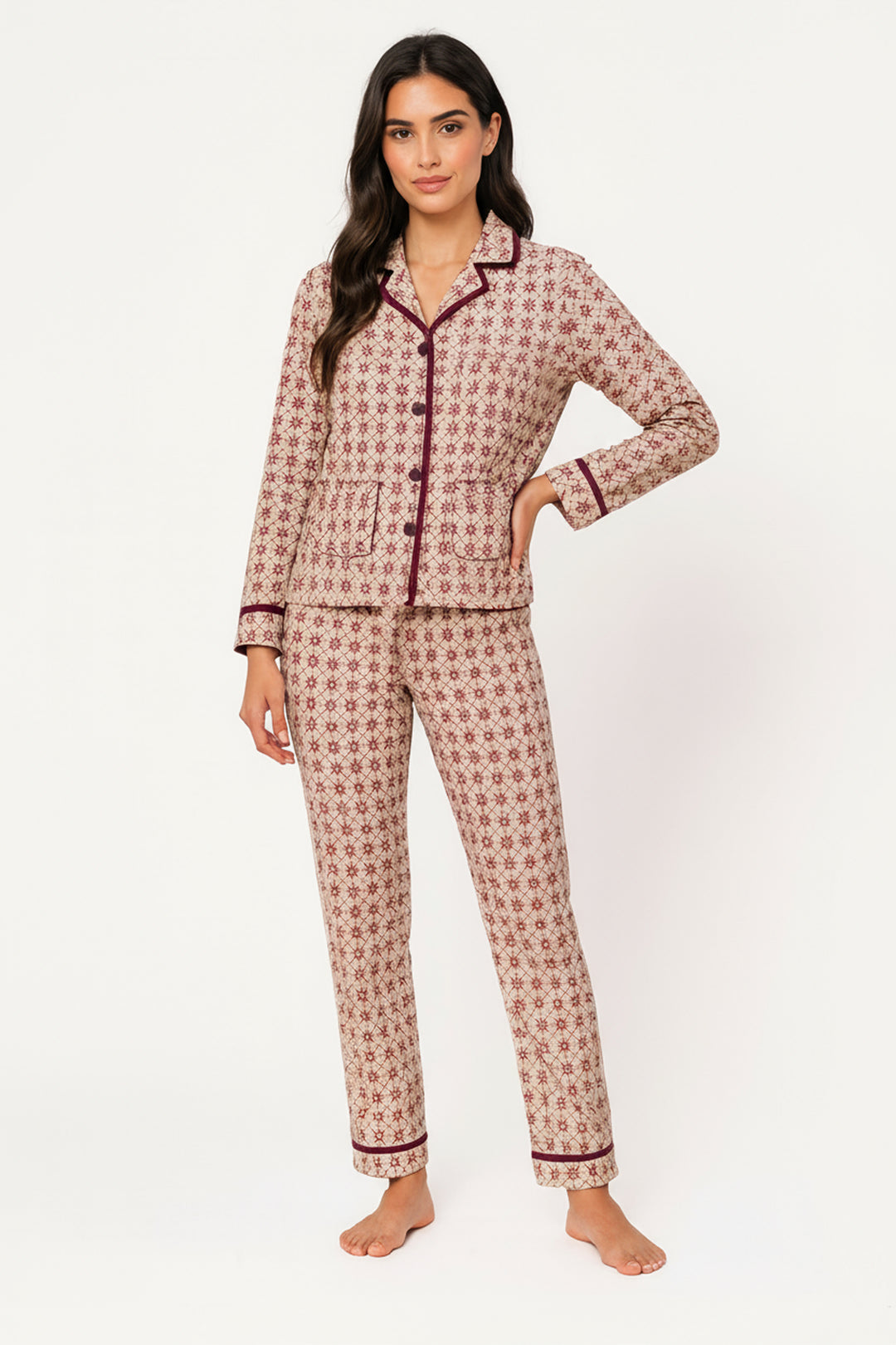 Pigiama Donna Interlock Aperto Lola