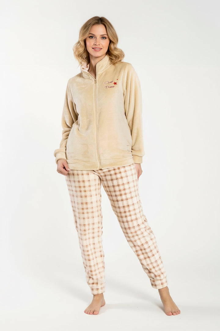Pigiama Donna Flannel Aperto C/Zip Ines