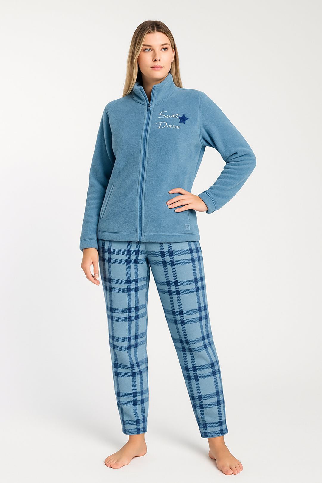 Pigiama Donna Flannel Aperto C/Zip Ines