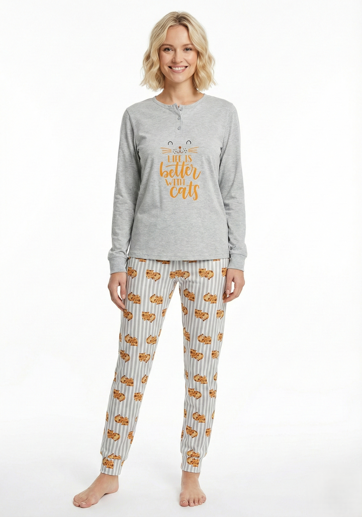 Pigiama donna caldo cotone ALEXANDRA