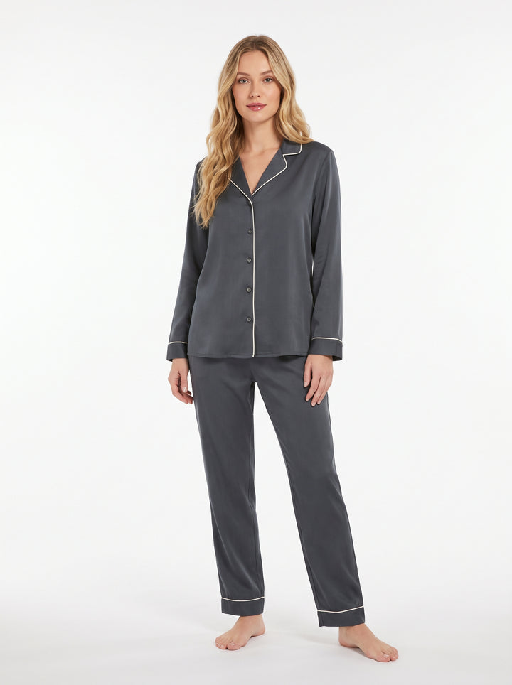Pigiama donna aperto in Milk Silk CHERIE