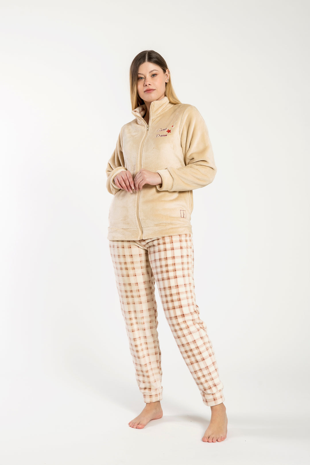 Pigiama   Calibrato Flannel  Aperto C/Zip Ines