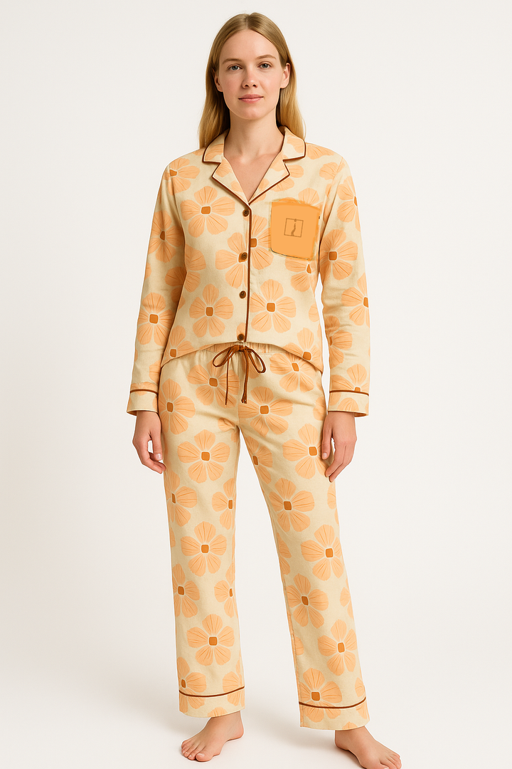 PIGIAMA DONNA MANICA LUNGA APERTO HANA