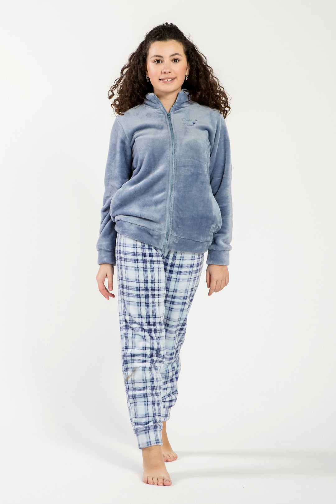 Pigiama Ragazza Flannel Aperto C/Zip Ines