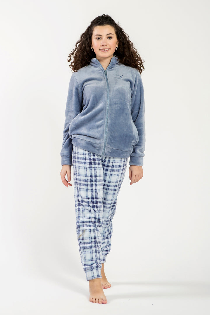 Pigiama Ragazza Flannel Aperto C/Zip Ines