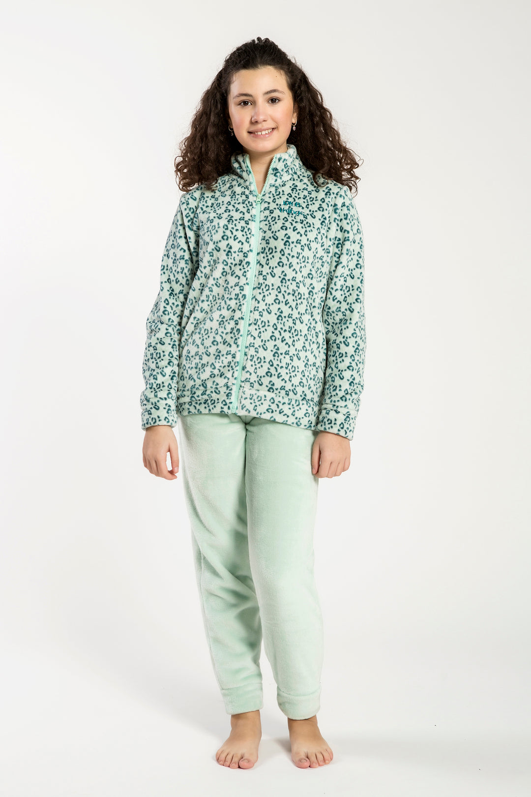 Pigiama Ragazza Flannel Aperto C/Zip Soledad