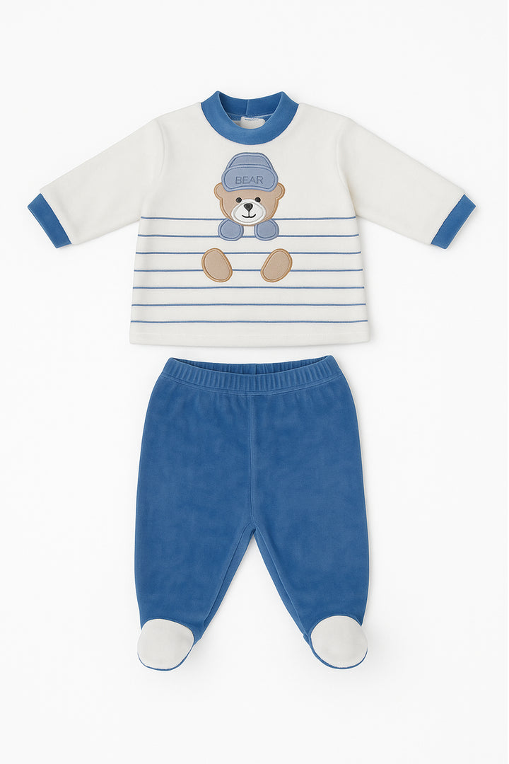 Completino velour baby bear
