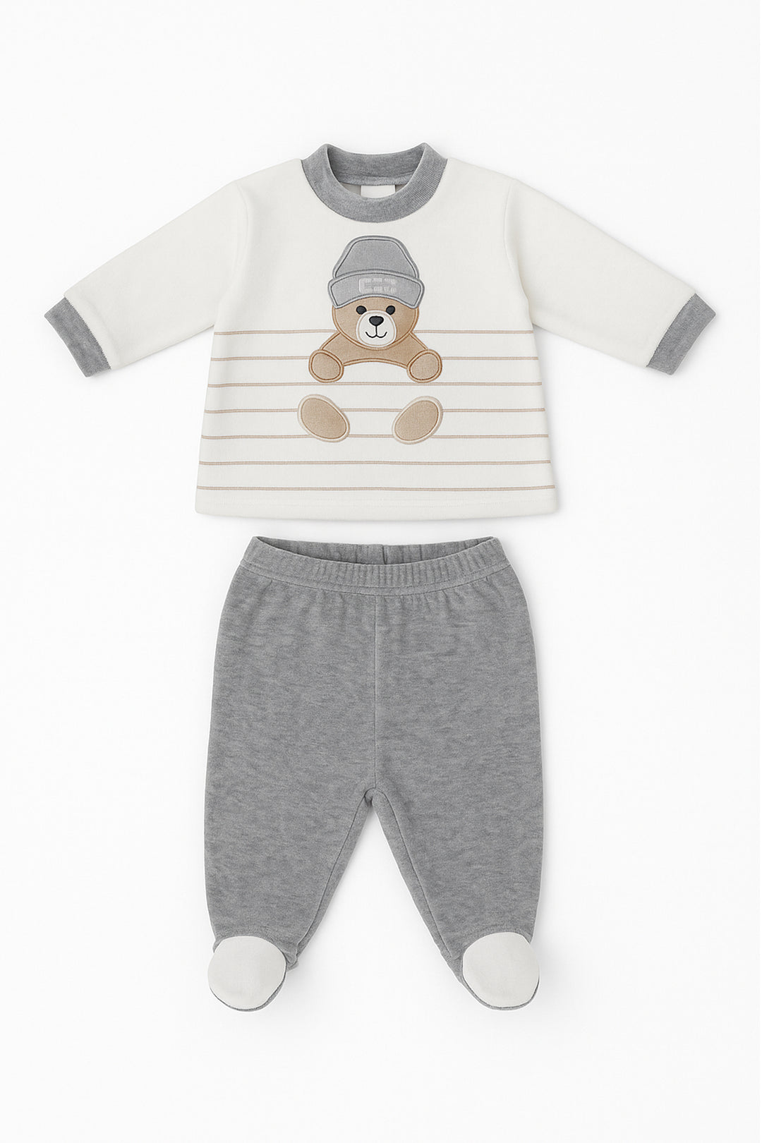 Completino velour baby bear