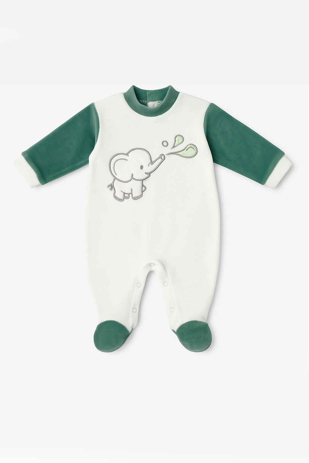 Tutina baby velour elefantino