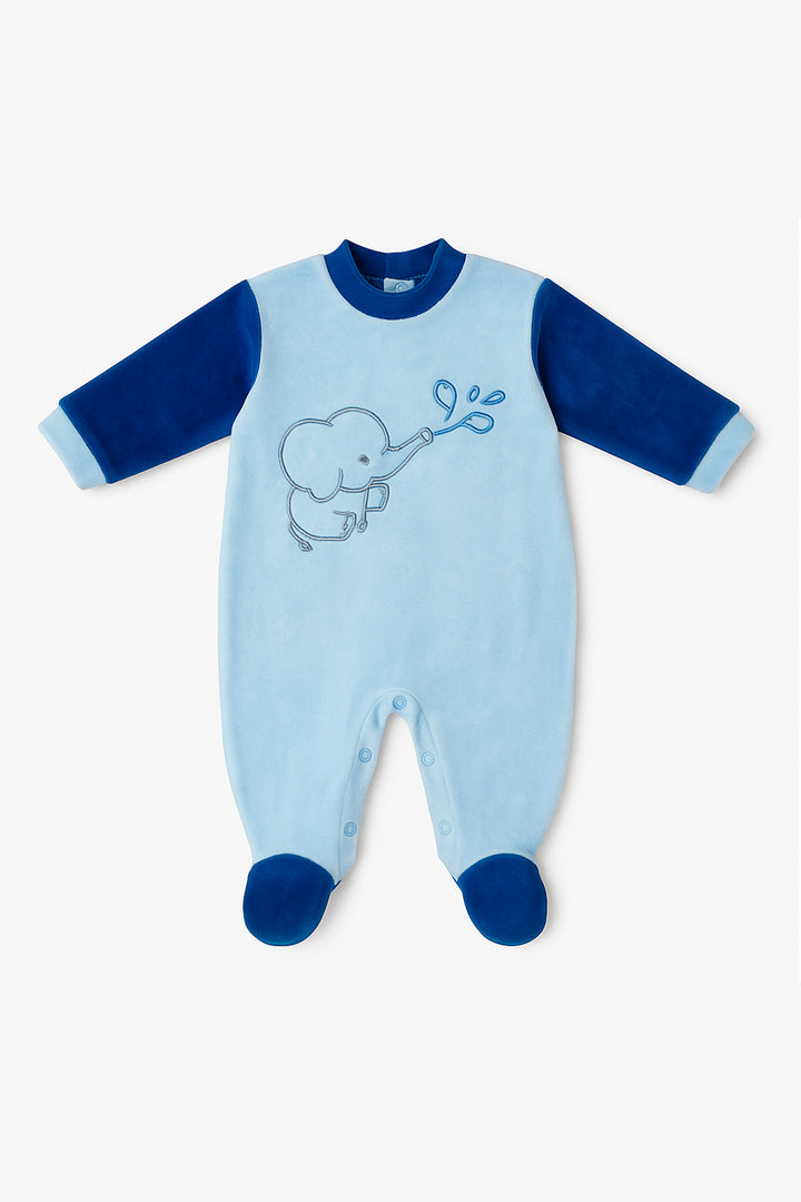 Tutina baby velour elefantino