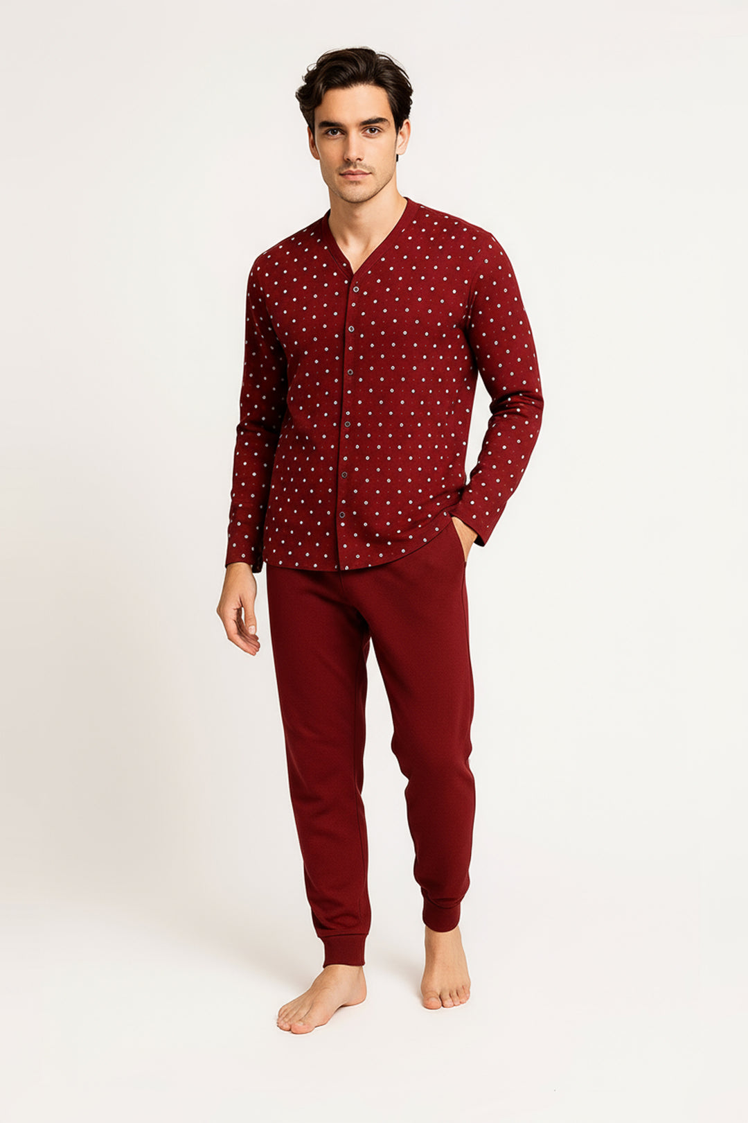 Pigiama Uomo Interlock Calibrato Aperto  Ivan