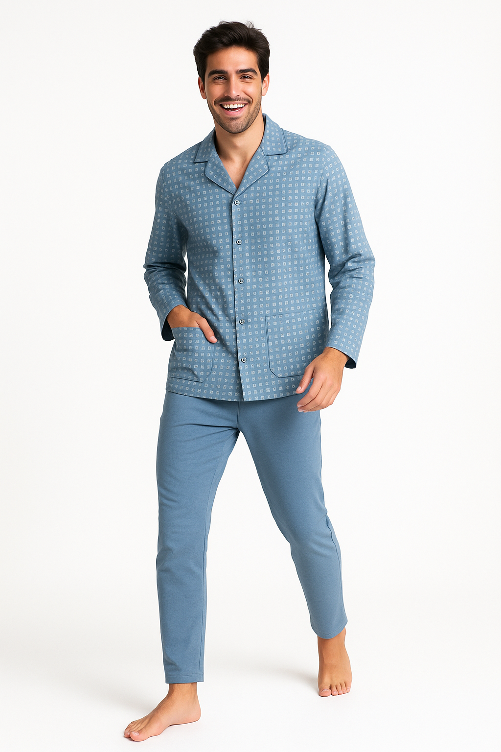 PIGIAMA UOMO MANICA LUNGA APERTO HAANI