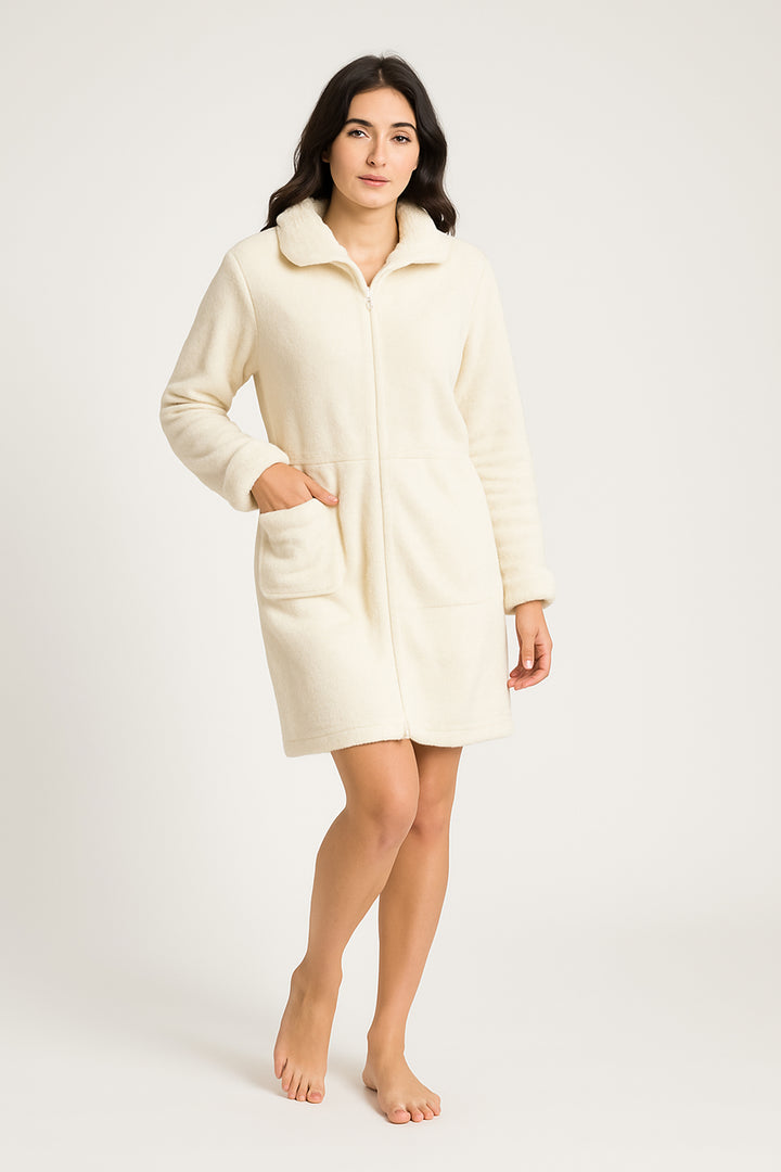 Vestaglia Donna Flannel/Sherpa C/Zip Elif