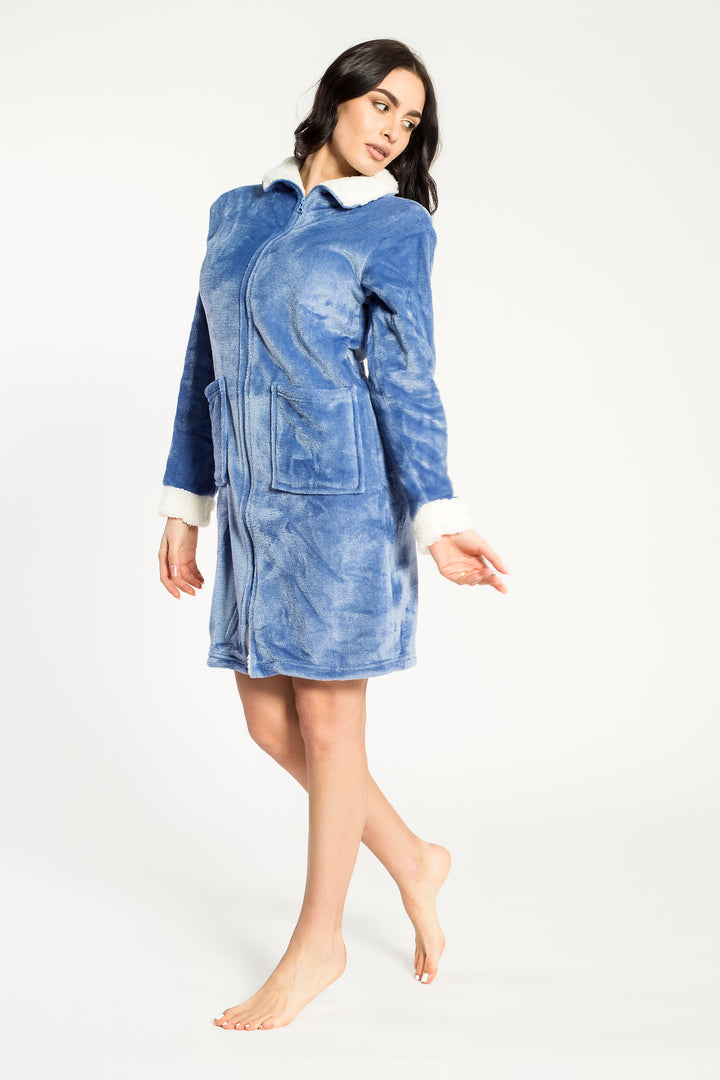 Vestaglia Donna Flannel/Sherpa C/Zip Elif
