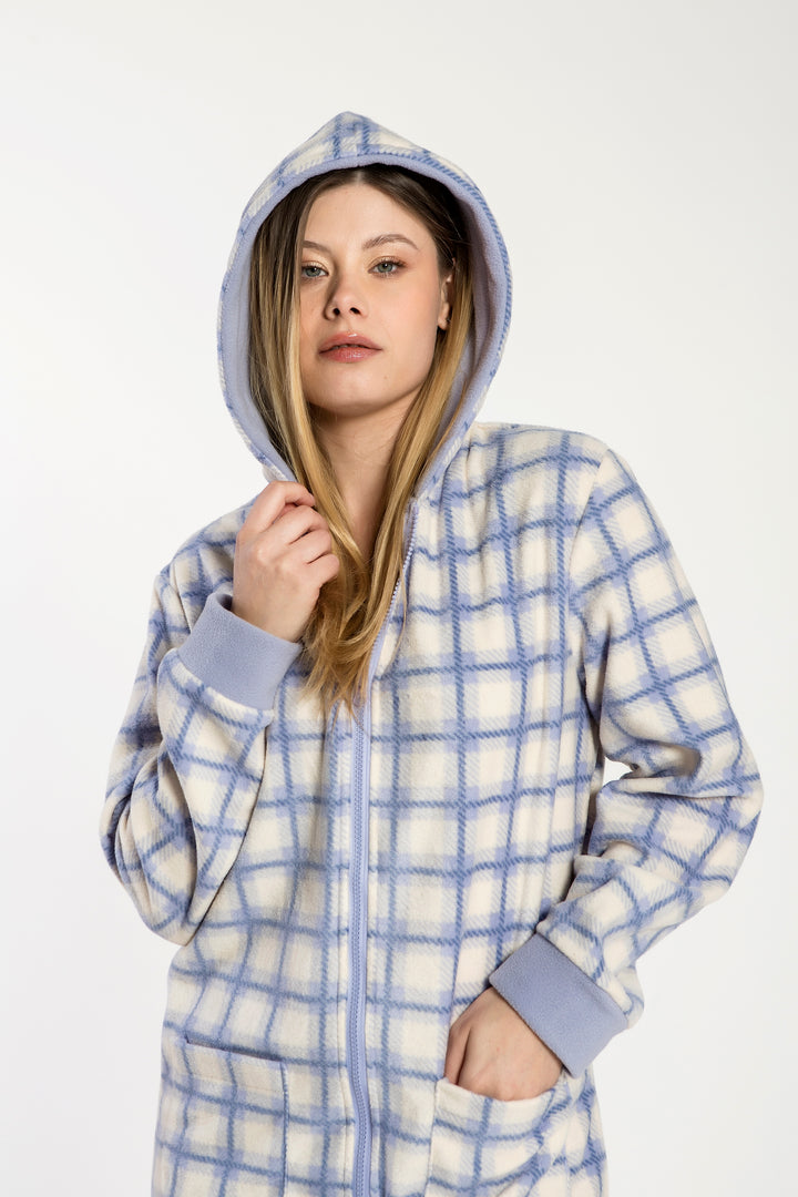 Vestaglia Donna Micropile C/Zip Blanca