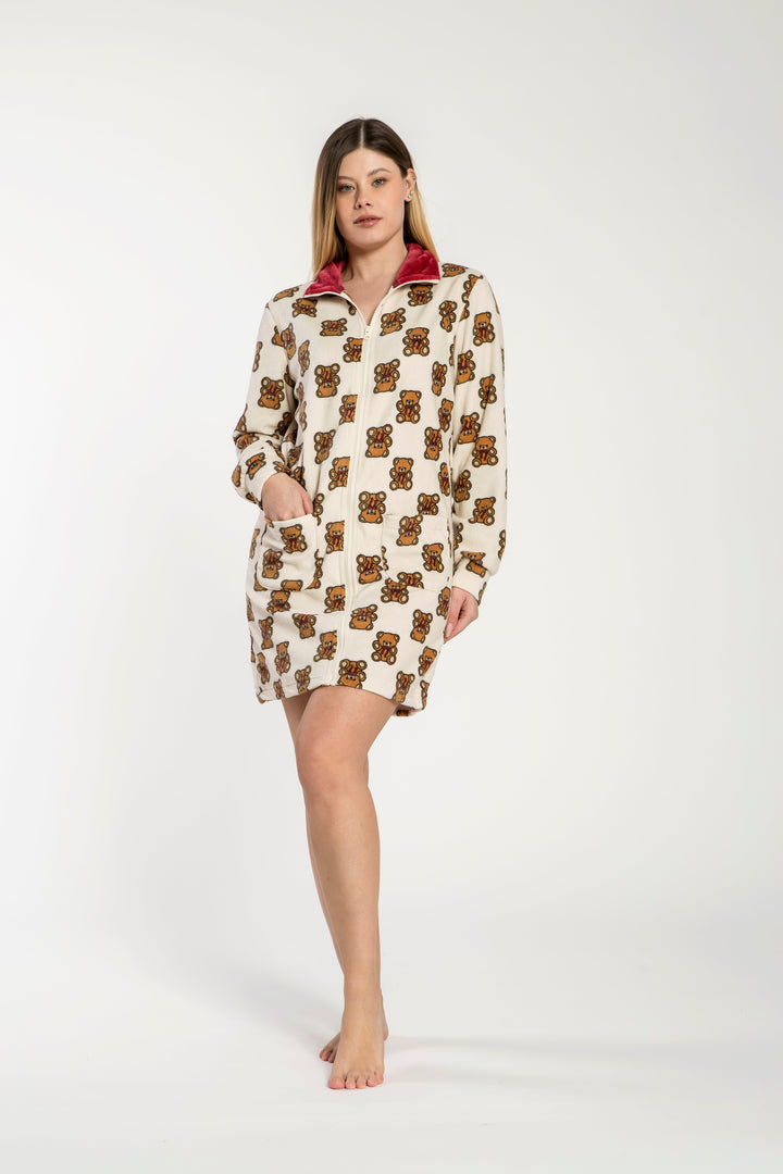 Vestaglia  Calibrata Micropile C/Zip  Paloma