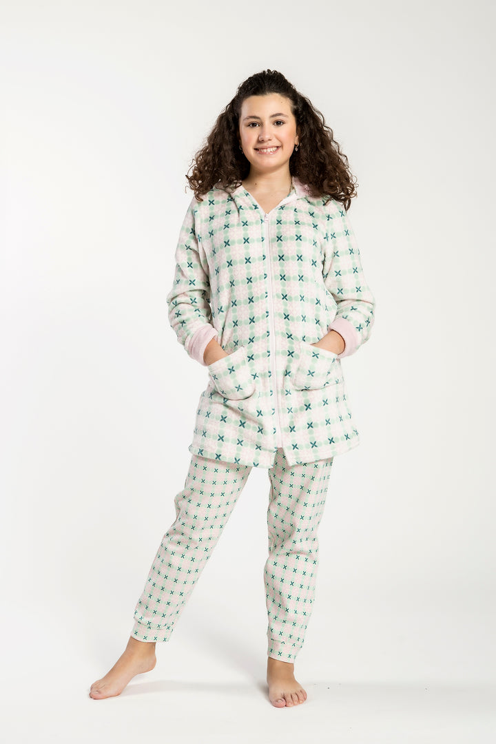 Vestaglia  Ragazza Flannel C/Zip Lola