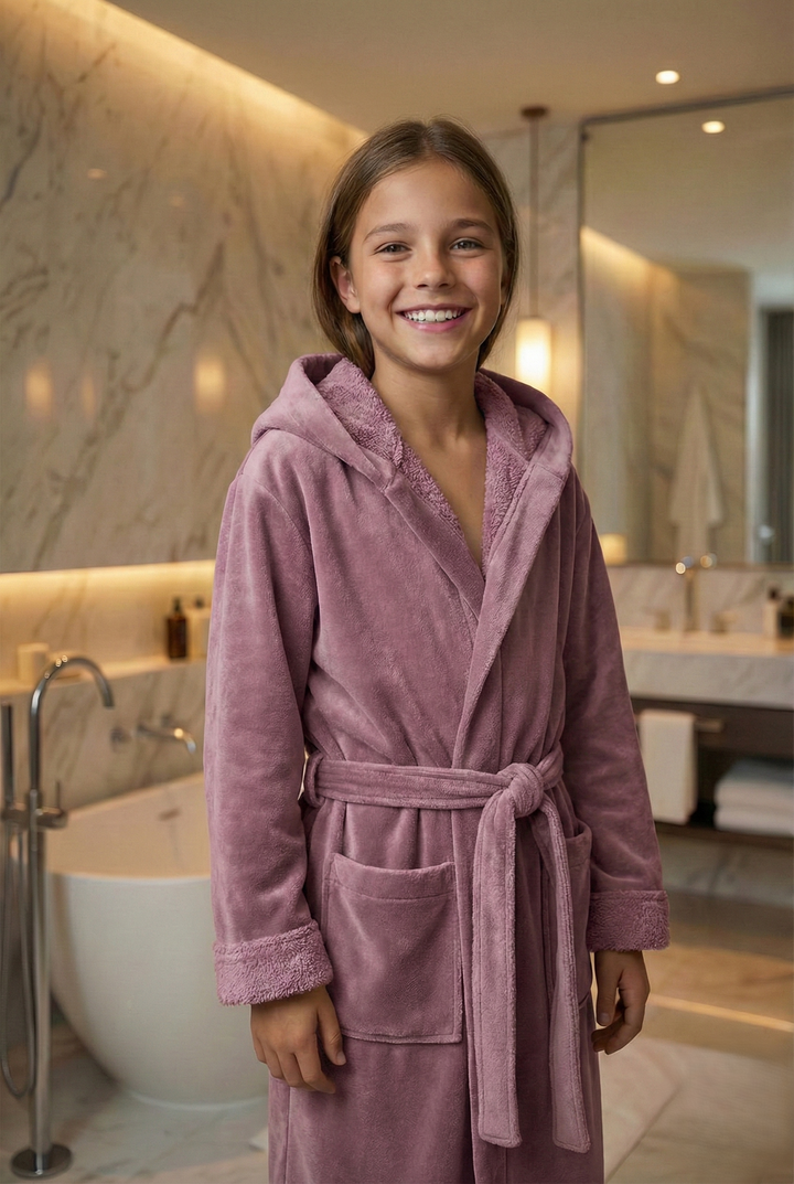 Accappatoio bambino microspugna 100% cotone OLIMPIA