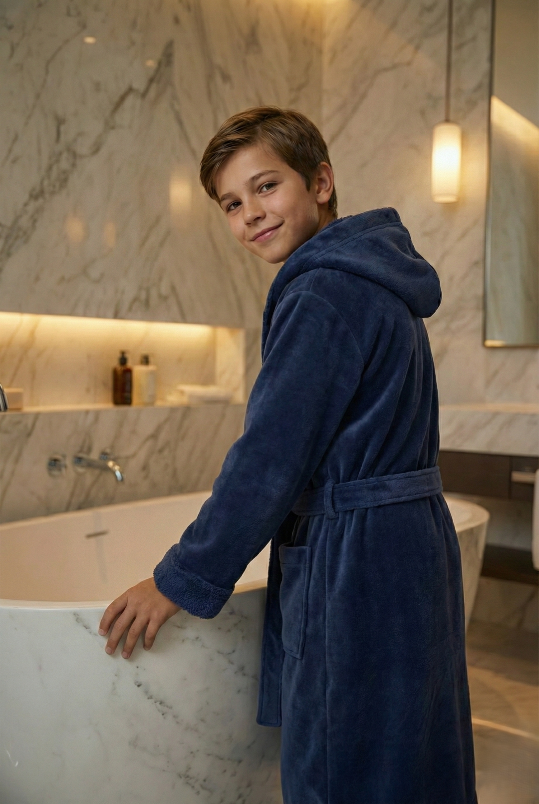 Accappatoio bambino microspugna 100% cotone OLIMPIA